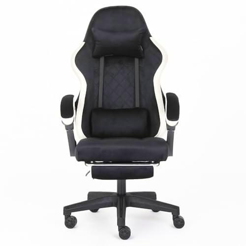 NEW LEADER Silla Gaming Ergonómica con Reposapiés, Respaldo Reclinable 140º