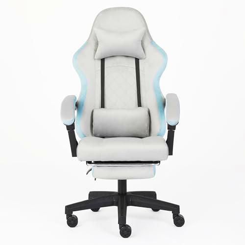 NEW LEADER Silla Gaming Ergonómica con Reposapiés, Respaldo Reclinable 140º