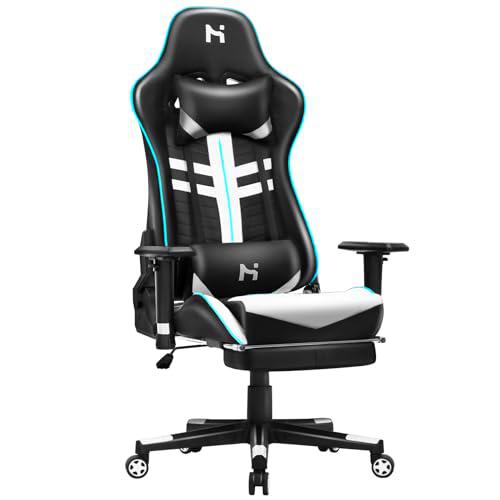 HLONONE Silla para videojuegos, ergonómica con reposacabezas