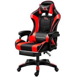 Sillas marca Powergaming modelo Silla Gaming PowerGaming Negro/Rojo con Reposapiés