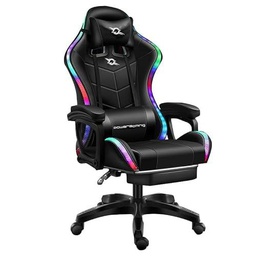 Sillas marca Powergaming modelo Silla Gaming PowerGaming LED RGB Negro con Reposapiés