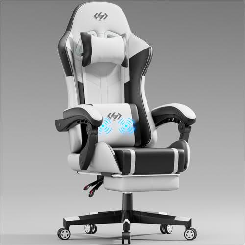 HLONONE Silla de gaming con función de masaje, silla ergonómica para gamer