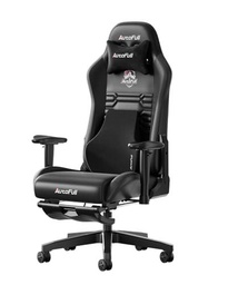 AutoFull Silla de gaming C3 en blanco y negro