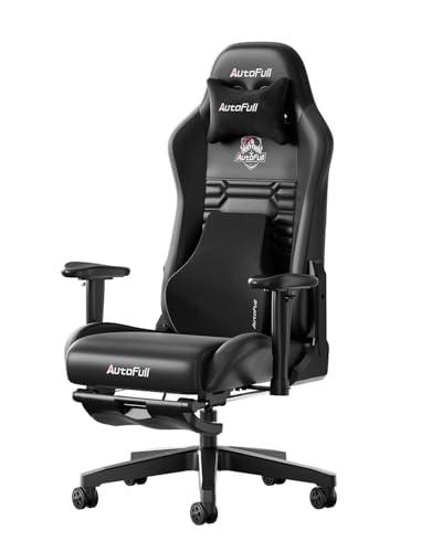 AutoFull Silla de gaming C3 en blanco y negro