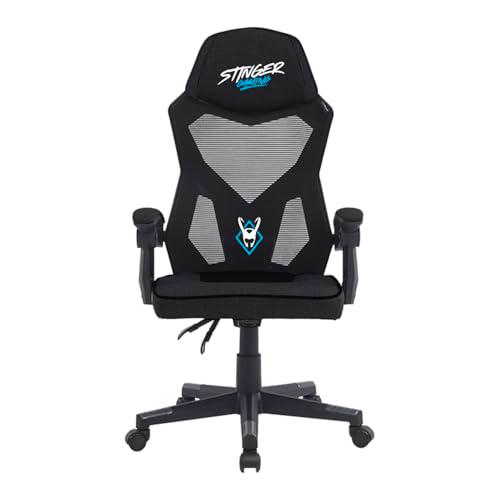 Woxter Sense Black - Silla Gaming (Eje Acero, Levantamiento por pistón Gas