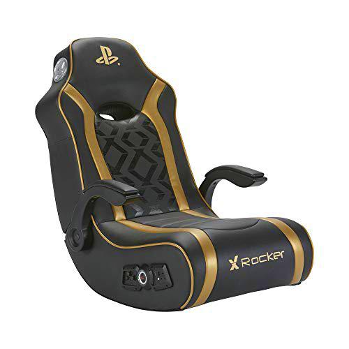X Rocker Gold 2.1 Floor Rocker - Silla de Gaming, Color Negro y Dorado