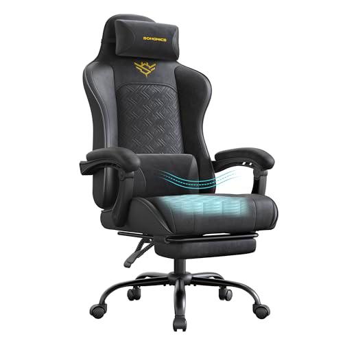 SONGMICS Silla Gaming, Silla Ergonómica de Escritorio
