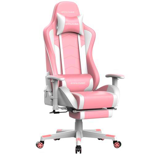 GTPLAYER Silla de Gamer con reposapiés, Altavoz Bluetooth