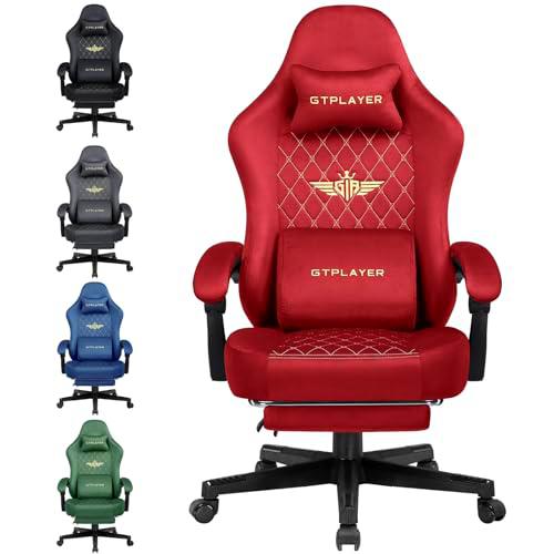 GTPLAYER Silla de Gaming de Tela, ergonómica, Silla de Oficina