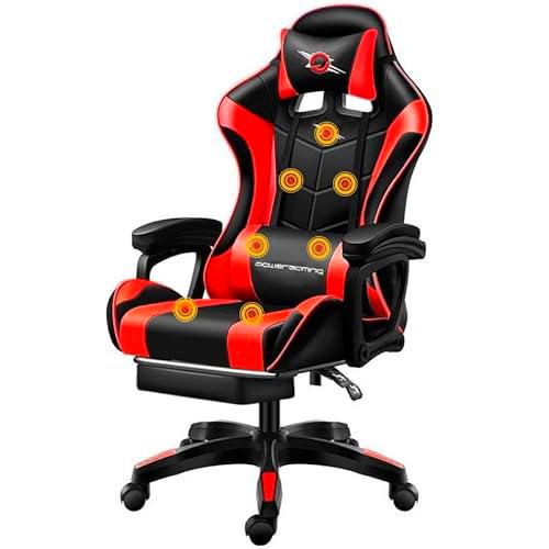 Sillas marca Powergaming modelo Silla Gaming PowerGaming Masaje 7 puntos Rojo/Negro Reposapiés
