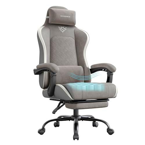 SONGMICS Silla Gaming, Silla Ergonómica de Escritorio