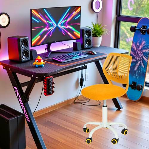 FurnitureR Silla de Gaming ergonómica, Altura Regulable sin reposabrazos