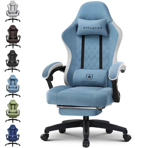 GTPLAYER Silla ergonómica para Videojuegos, con Superficie de Tela