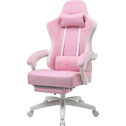GTPLAYER Silla ergonómica para Videojuegos, con Superficie de Tela