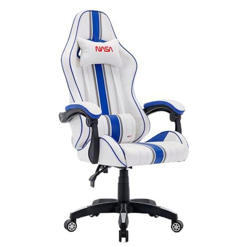 NASA AT012BIS-WB Silla Gaming Ergonómica Con Asiento Acolchado y Soporte Lumbar