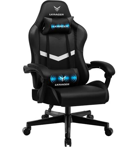 GTPLAYER Silla de Oficina para Gaming, Masaje, sillón Gamer