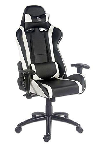 LC Power - LC-Power LC-gc-2 - Silla (Negro, Color Blanco