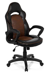 hjh OFFICE 621868 silla gaming RACER VINTAGE I piel sintética marrón