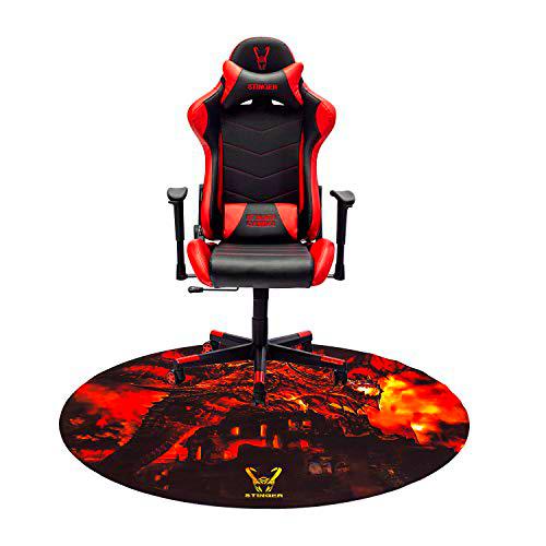 Woxter Stinger Station Red - Silla Gaming (Racing) + Alfombrilla Gaming de Suelo